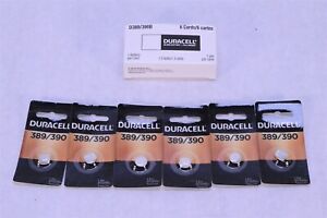 6x Duracell Batteries D389/390B 1.5 Volts 389/390
