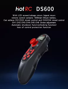 HOTRC DS-600 6CH 2.4GHz RC Transmitter and Receiver Remote Controller with F-06A - Picture 1 of 7