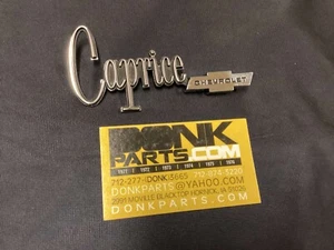 1972 1973 1974 1975 Caprice Trunk Emblem 9882650 New Chrome Black.. Bin 9 - Picture 1 of 3