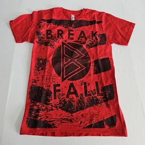 American Apparel Small Break The Fall Red Graphic Short Sleeve T-Shirt - Picture 1 of 8