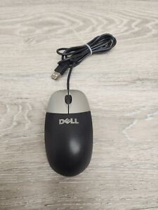Dell M-UVDEL1 0C8639 Black Silver Wired USB Mouse Tested Working