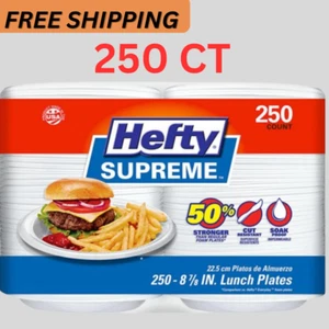 Hefty Supreme Foam Disposable Lunch Plates, 8 7/8", 250 ct.FREE SHIPPING - Picture 1 of 5
