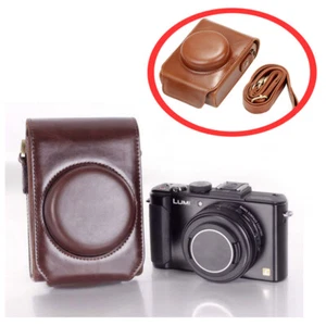 Custodia in pelle per fotocamera Panasonic LX7 LX5 LX3 LX10 LX15 Leica D-LUX 6 D-LUX5 - Foto 1 di 5