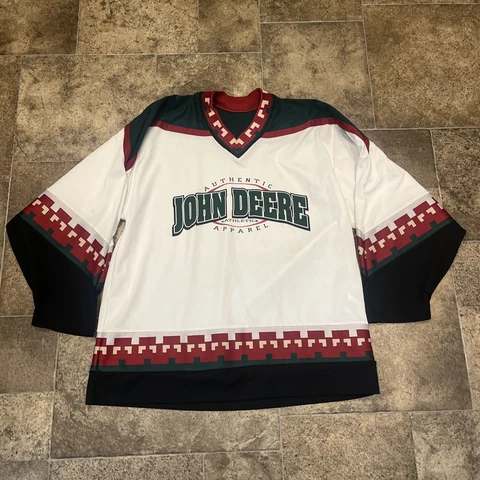 Rare Men's CCM Air Knit John Deere Phoenix Coyotes Hockey Jersey Large Cover