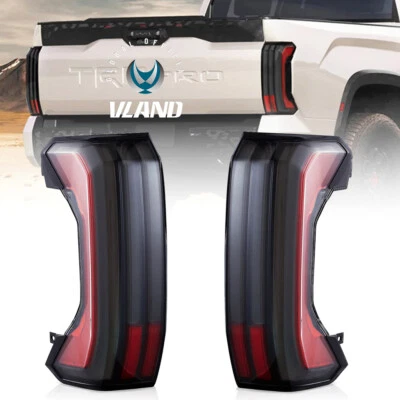 Luces traseras LED CLARAS AHUMADAS para Toyota Tundra 2022-2024 con animación de arranque L+R Foto 1 de 4