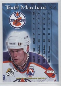 1995-96 Collector's Edge Ice Crucible Blank Front Todd Marchant #C6