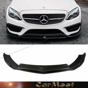 Carbon Fiber Pattern TMS Look Front Lip For 2015UP W205 C-Sport Sedan AMG Bumper - Bild 1 von 4