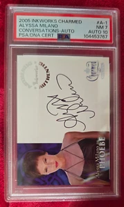 2005 Charmed Conversations Autograph Alyssa Milano Phoebe PSA 7 Sig PSA 10 (G47) - Picture 1 of 3