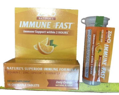 Masticables rápidos Zand Immune | Aumenta la respuesta inmune y la actividad celular con EpiCor* y C Foto 1 de 4