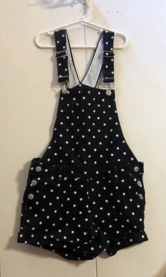 FOREVER 21 Mujer’s/Juniors’ Talla S Negro Lunares Mono Pantalones Cortos Nuevo Verano Foto 1 de 4