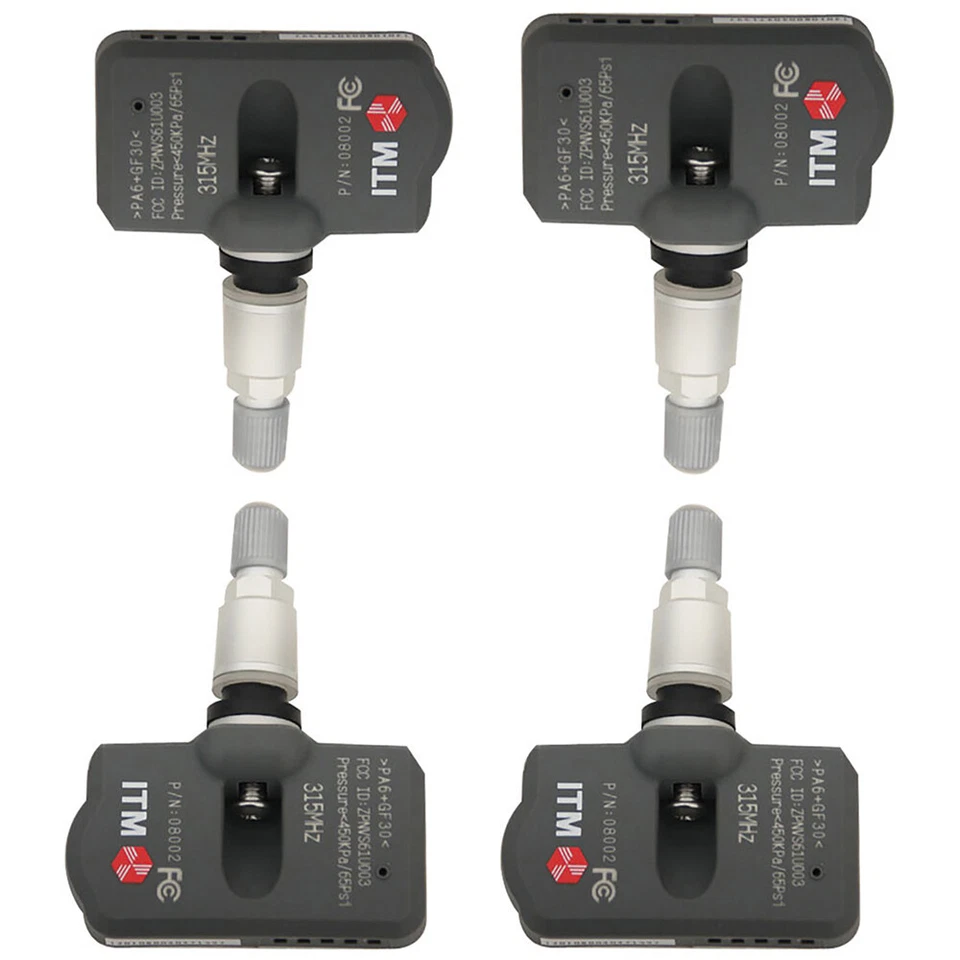 ITM Tire Pressure Sensor Metal 315MHz for Saturn Sky 08-09 08002HP (Set of 4) Foto 1 de 4