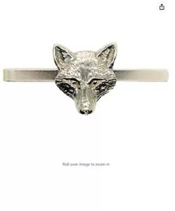 Fox Head English Pewter on a Tie Clip (slide) boxed gift a72 - Picture 1 of 1