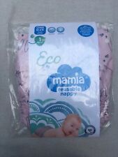 Eco Mamia Reusable Baby Nappy Pink Rabbit One Size From 4kg 8lbs