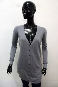 Strickjacke GUESS Pullover Frau GRÖSSE S aus Baumwolle Grau Logo - Bild 1 von 11