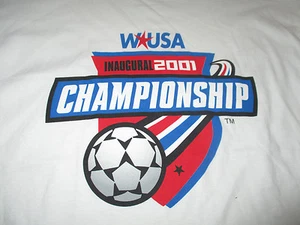 WUSA INAUGURAL 2001 Championship MIA HAMM Foxboro, MASS (XL) T-Shirt - Picture 1 of 2
