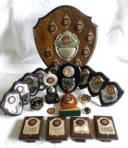 Vintage Trophy Shields Trophies for Winemaking Award Shield 1960's