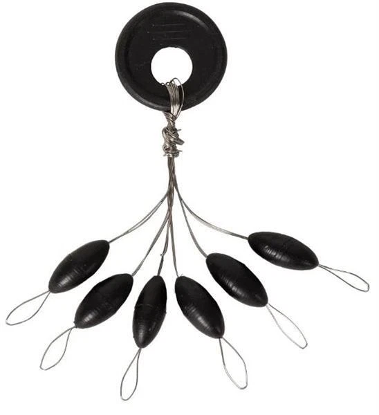 Zeck C&T Rig Stop Gr. S M schwarz Stopper Texas Carolina Rigs 6er-Pack Raubfisch