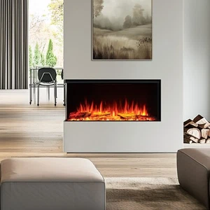 FLAMME Platinum Knighton Electric Media Wall Fire - Picture 1 of 10