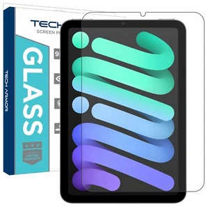 Tech Armor Glass Screen Protector for Apple iPad Mini 7 and iPad Mini 6 - 1 Pack - Picture 1 of 8