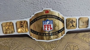 Fantasy Football FFL Championship Replica Title Belt Brass Adult Size - Picture 1 of 6
