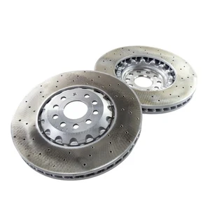 2x Disques de Frein Avant Perforé 357mm Original VW Golf 8 Gti R Tiguan Audi - Picture 1 of 7