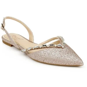 Jewel Badgley Mischka Womens Camden Pink Slingbacks 7.5 Wide (C,D,W) BHFO 3356 - Picture 1 of 3