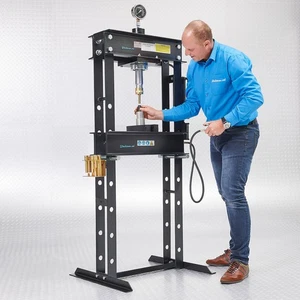 Hydropneumatische Werkstattpresse 30 Tonnen + 8-teiliger Stempelsatz - Bild 1 von 11