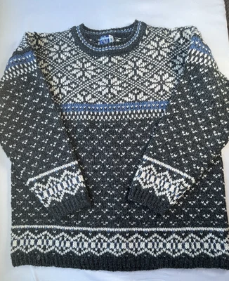 Винтажный Venezia джинсы свитер женский размер 18 20 шерстяная смесь Nordic громоздкий лыж - Изображение 1 из 4