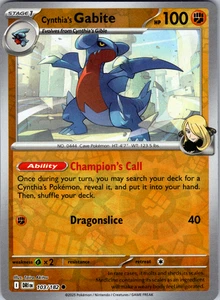 Cynthia’s Gabite Reverse Holo 103/182 SV10: Destined Rivals Common - NM - Picture 1 of 2