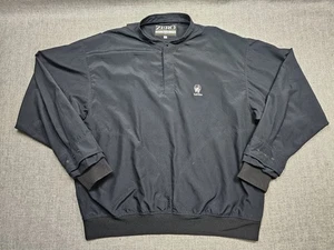 Zero Restriction Pullover Jacket Mens XL Black Golf Outerwear DeBordieu Logo USA - Picture 1 of 9