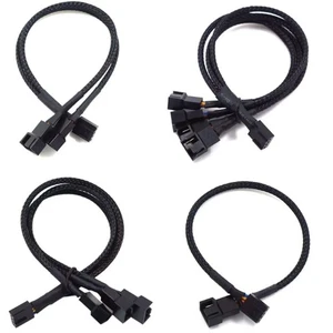 4-pinowy kabel wentylatora Pwm 1 do 4/3/2/1-drożny rozdzielacz 27cm przedłużacz złącze - Zdjęcie 1 z 17