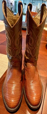 Tony Lama Brown Exotic Lizard Leather Boots Women’s 8 - Image 1 of 4
