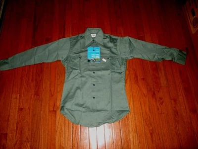 CAMISA DE COLECCIÓN AÑOS 70 JC PENNEYS BIG MAC ROPA DE TRABAJO SARGA VERDE CORTE REGULAR TALLA S-M? Foto 1 de 4