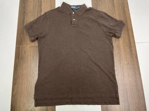 Polo Ralph Lauren uomo taglia XL marrone vestibilità personalizzata polo manica corta casual - Foto 1 di 8
