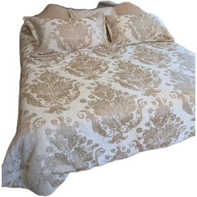 Conjunto de edredom kg Marbella por Michael Amini elegância marfim. Tecido de qualidade e... - Imagem 1 de 4