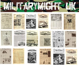 1 32 / 1 35 SCALE NEWSPAPERS VICTORIAN ERA DIORAMA - Picture 1 of 1