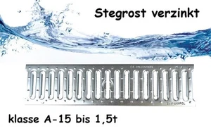 Abdeckrost Stegrost verzinkt klasse A-15 bis 1,5 Tonnen für Polymerbetonrinnen - Bild 1 von 3