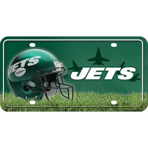 New York Jets Fans Souvenir NFL License Plate Sign Plaque Cover