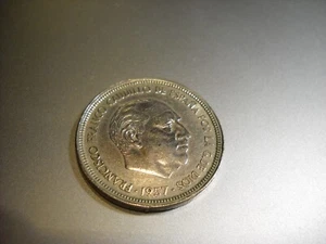 1957 Spagna 50 Ptas *58 con una-grande-libre. Moneta rara - Foto 1 di 5