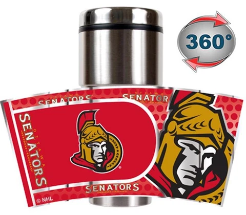 Ottawa Senators Stainless Steel 16Oz Travel Tumbler [NEW] Coffee Cup Mug Cover