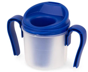 Provale Bicchiere Regolatore Blu 5cc Singolo Sorso Aiuto Rondine con Coperchio - Foto 1 di 9