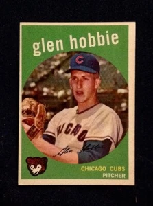 1959 Topps Baseball #334 Glen Hobbie Chicago Cubs EX-EX-MT FREE SHIP - Bild 1 von 2