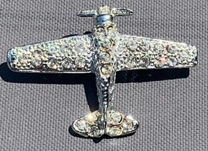 Airplane Pin Brooch Costume Jewelry - Picture 1 of 5