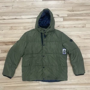 Lucky Brand Hooded Quilted Insulated Puffer Jacket Green Size XXL - Picture 1 of 10