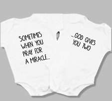 Slogan TWIN unisex baby clothing, bodysuit, babygrow vest, baby gift baby shower