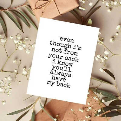 Tarjeta inapropiada del día del padre para papá de bonificación, padrastro Foto 1 de 2