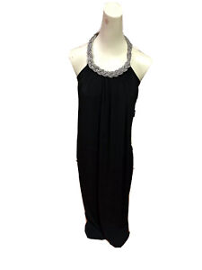 Black Long Dress Size L Stretchy Fabric Very Elegant Ice Bare Shoulders