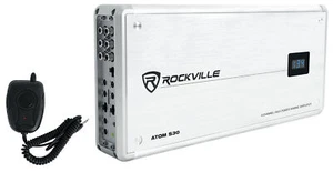 Rockville ATOM S30 Marine Amplifier 2400w 4 Channel Amp w/Volt Meter+PA Mic - Picture 1 of 12