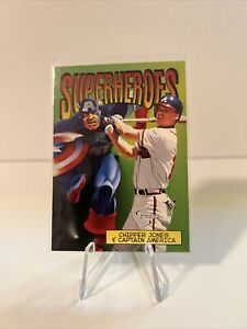 1998 Skybox Superheroes Chipper Jones & Captain America (4 Of 10) RARE