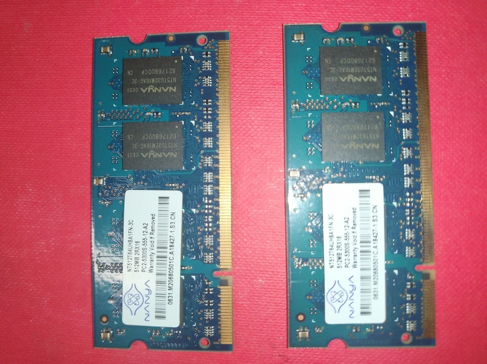 Memoria Ram Nanya 512MB 2Rx16 667Mhz PC2-5300S-555-12-A2 - NT512T64UH8A1FN-3C - Immagine 1 di 1
